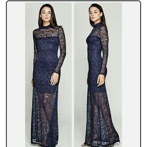 GUESS BY MARCIANO DIANA LACE MAXI GOWN DRESS SMALL